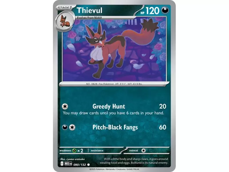 Thievul (Common/Reverse Holofoil) – ME01 Mega Evolution | Carta POKEMON en México