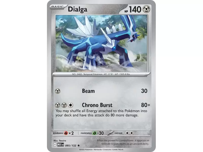 Dialga (Rare/Reverse Holofoil) – ME01 Mega Evolution | Carta POKEMON en México