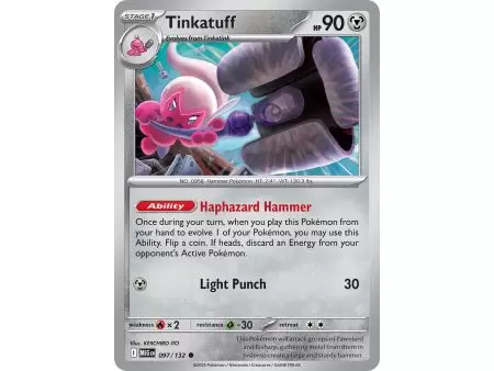Tinkatuff (Common/Reverse Holofoil) – ME01 Mega Evolution | Carta POKEMON en México