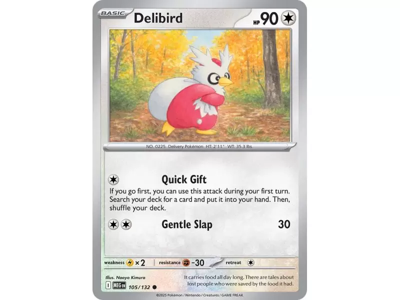 Delibird (Common/Reverse Holofoil) – ME01 Mega Evolution | Carta POKEMON en México