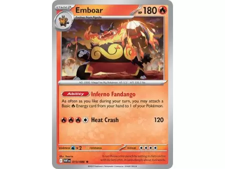 Emboar (Rare Holofoil) – SV10.5 White Flare | Carta POKEMON en México