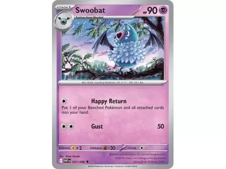 Swoobat (Uncommon) – SV10.5 White Flare | Carta POKEMON en México