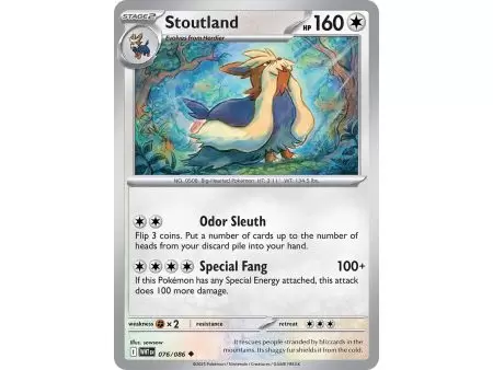 Stoutland (Uncommon) – SV10.5 White Flare | Carta POKEMON en México