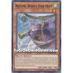 Recon, Scout Fur Hire (Common) – 2019 Gold Sarcophagus Mega Pack | Carta YUGIOH en México