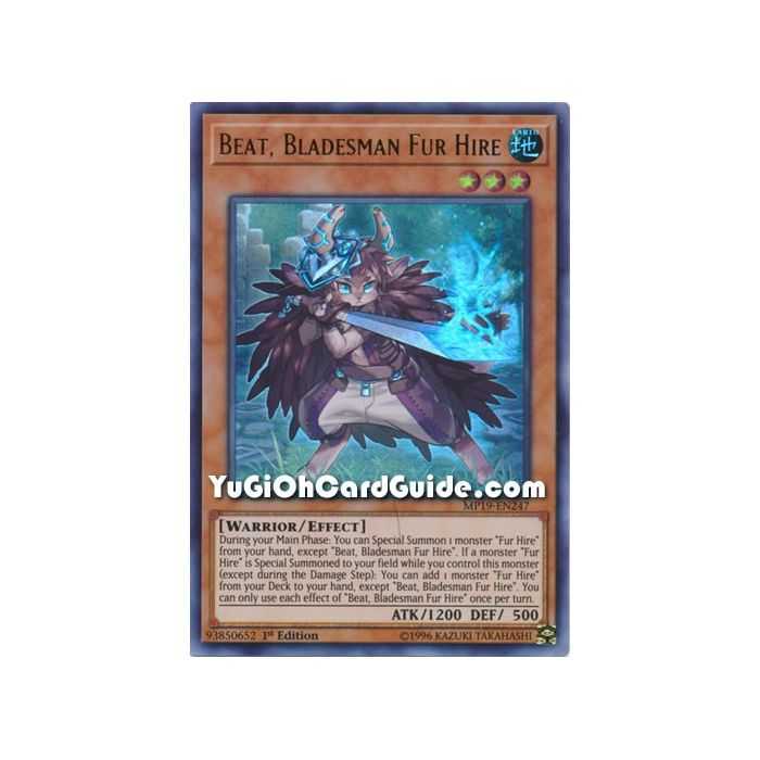 Beat, Bladesman Fur Hire (Ultra Rare) – 2019 Gold Sarcophagus Mega Pack | Carta YUGIOH en México