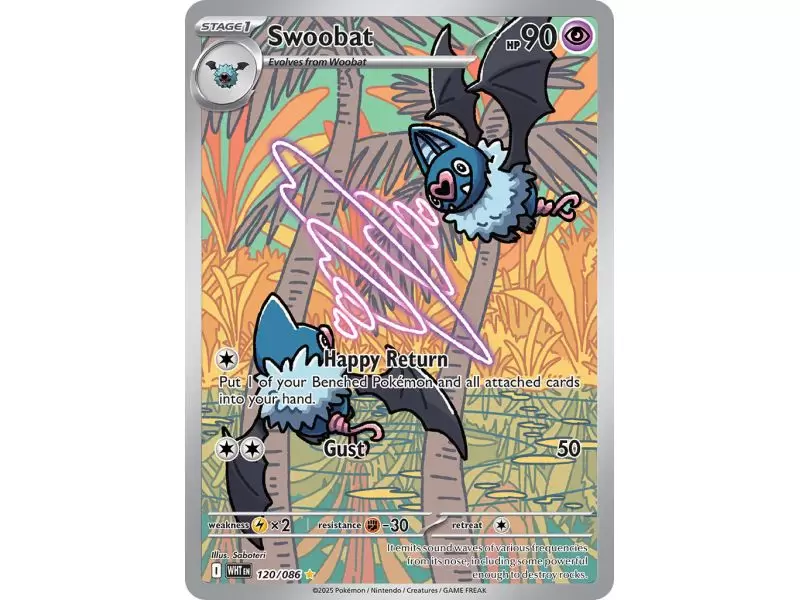 Swoobat (Illustration Rare) – SV10.5 White Flare | Carta POKEMON en México