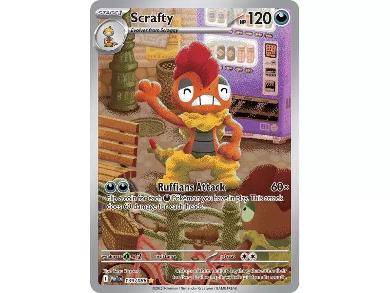 Scrafty (Illustration Rare) – SV10.5 White Flare | Carta POKEMON en México
