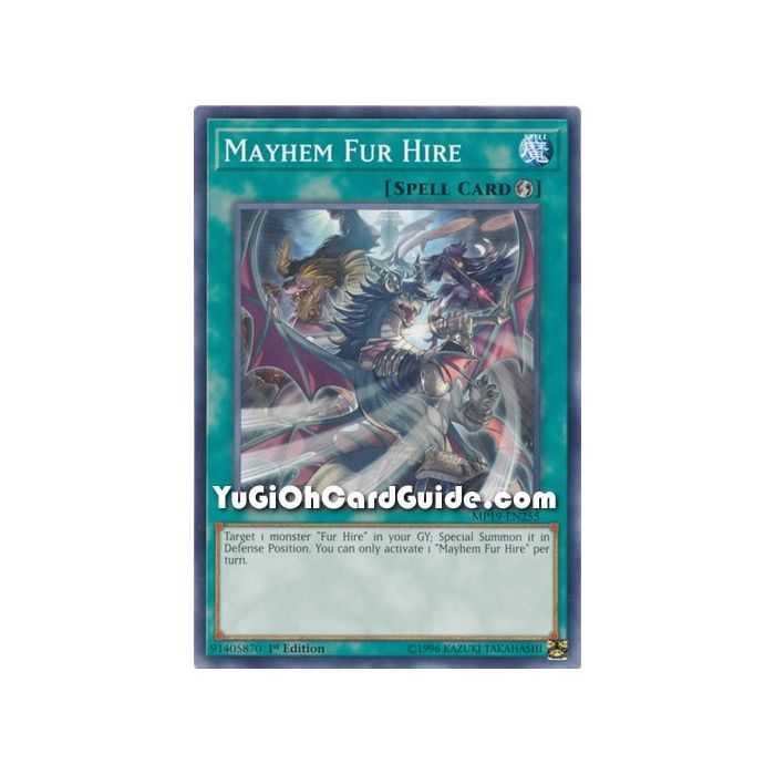 Mayhem Fur Hire (Common) – 2019 Gold Sarcophagus Mega Pack | Carta YUGIOH en México