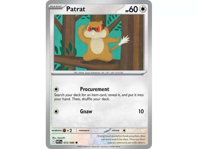 Patrat (Poke Ball Pattern) – SV10.5 White Flare | Carta POKEMON en México