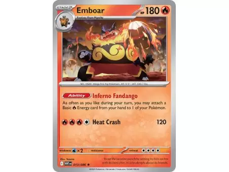 Emboar (Rare/Reverse Holofoil) – SV10.5 White Flare | Carta POKEMON en México