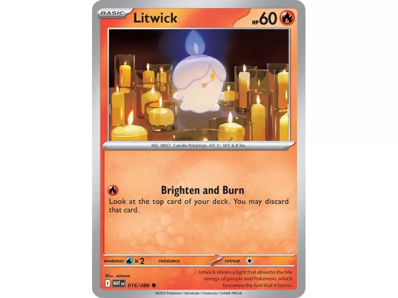 Litwick (Common/Reverse Holofoil) – SV10.5 White Flare | Carta POKEMON en México