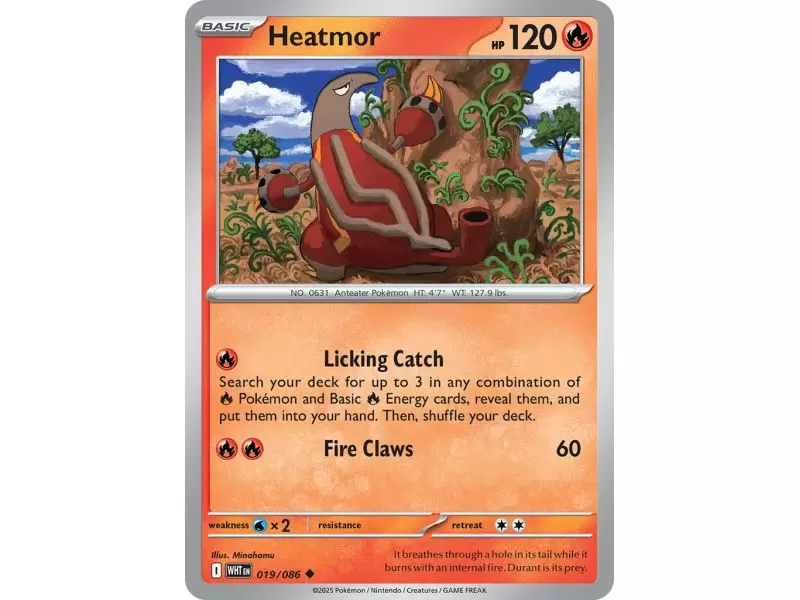 Heatmor (Uncommon/Reverse Holofoil) – SV10.5 White Flare | Carta POKEMON en México