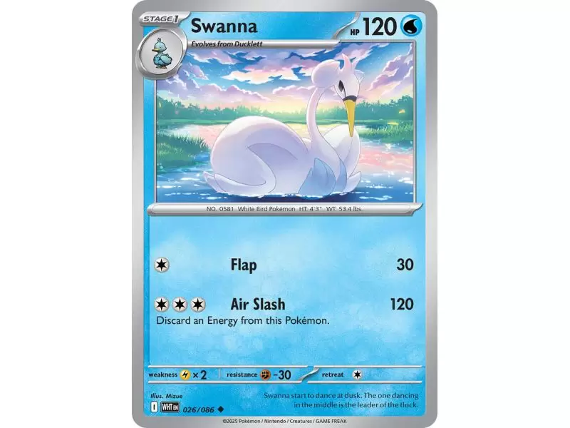 Swanna (Uncommon/Reverse Holofoil) – SV10.5 White Flare | Carta POKEMON en México