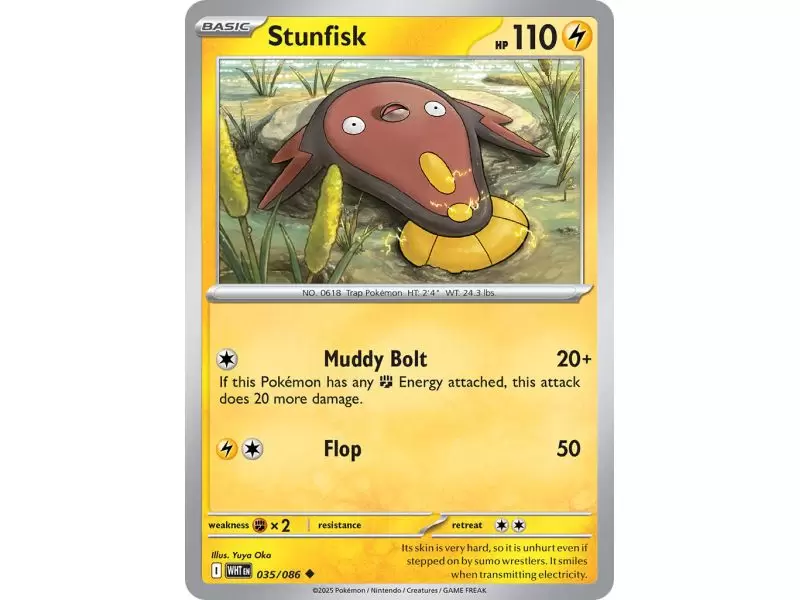 Stunfisk (Uncommon/Reverse Holofoil) – SV10.5 White Flare | Carta POKEMON en México