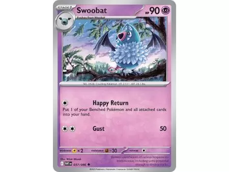 Swoobat (Uncommon/Reverse Holofoil) – SV10.5 White Flare | Carta POKEMON en México