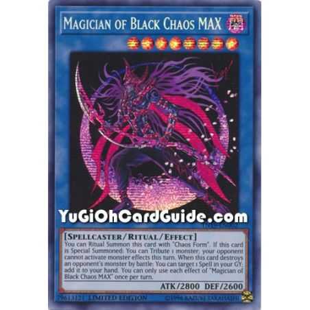 Magician of Black Chaos MAX (Prismatic Secret Rare) – Spirit Warriors | Carta YUGIOH en México