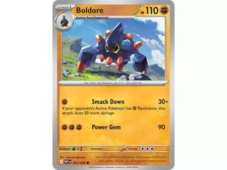 Boldore (Common/Reverse Holofoil) – SV10.5 White Flare | Carta POKEMON en México