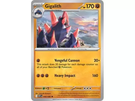 Gigalith (Uncommon/Reverse Holofoil) – SV10.5 White Flare | Carta POKEMON en México