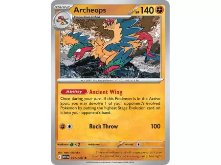 Archeops (Rare/Reverse Holofoil) – SV10.5 White Flare | Carta POKEMON en México