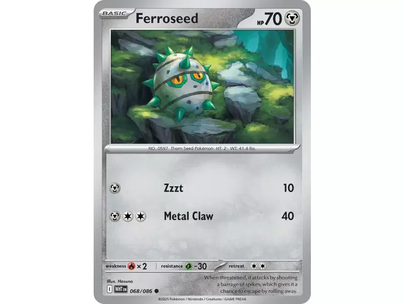 Ferroseed (Common/Reverse Holofoil) – SV10.5 White Flare | Carta POKEMON en México