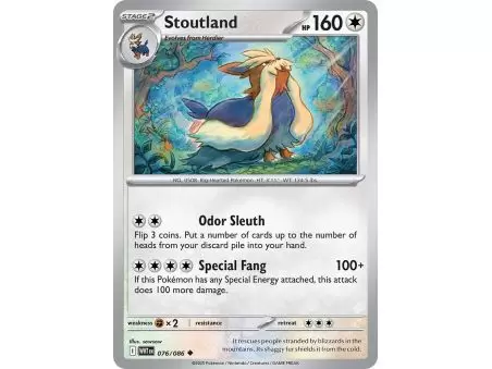 Stoutland (Uncommon/Reverse Holofoil) – SV10.5 White Flare | Carta POKEMON en México