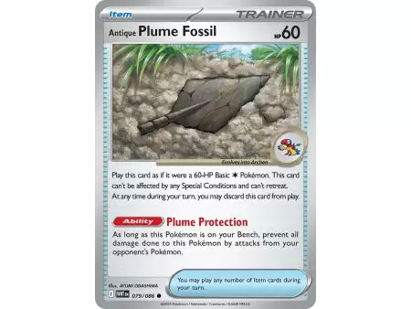 Antique Plume Fossil (Common/Reverse Holofoil) – SV10.5 White Flare | Carta POKEMON en México
