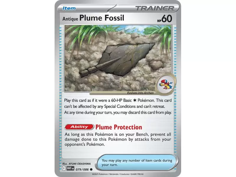 Antique Plume Fossil (Common/Reverse Holofoil) – SV10.5 White Flare | Carta POKEMON en México