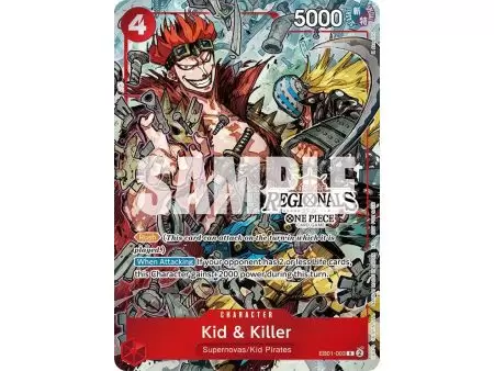 Kid & Killer (Offline Regional Participation Pack 2025) – EB01 Memorial Collection | Carta ONE PIECE en México