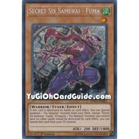 Secret Six Samurai - Fuma (Secret Rare) – Spirit Warriors | Carta YUGIOH en México