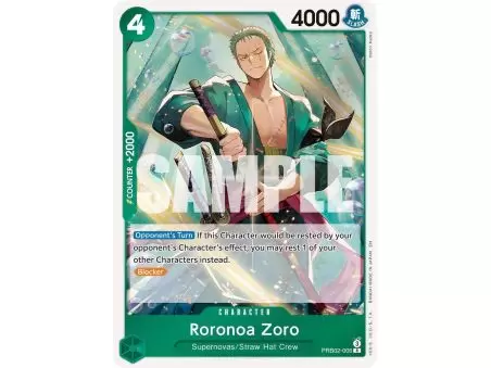 Roronoa Zoro (Rare) – PRB-02 Premium Booster Vol 2 | Carta ONE PIECE en México