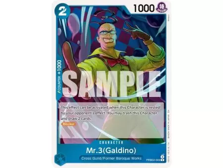 Mr.3 (Galdino) (Rare) – PRB-02 Premium Booster Vol 2 | Carta ONE PIECE en México