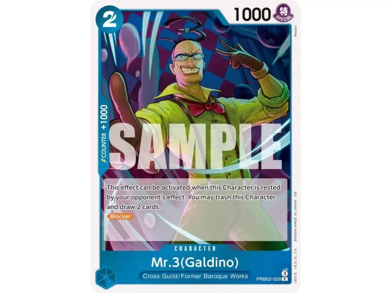 Mr.3 (Galdino) (Rare) – PRB-02 Premium Booster Vol 2 | Carta ONE PIECE en México