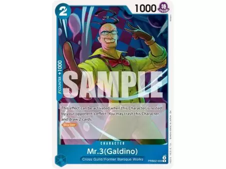 Mr.3 (Galdino) (Rare) – PRB-02 Premium Booster Vol 2 | Carta ONE PIECE en México