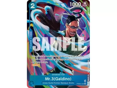 Mr.3 (Galdino) (Alternate Art) – PRB-02 Premium Booster Vol 2 | Carta ONE PIECE en México