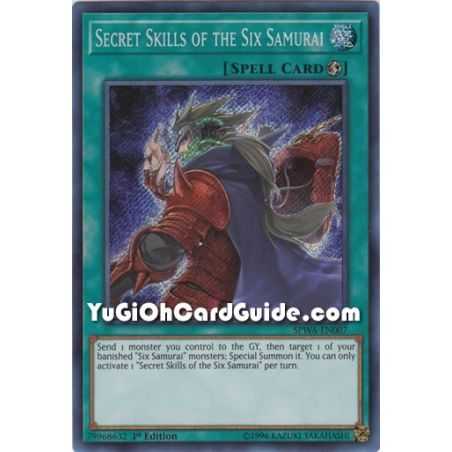 Secret Skills of the Six Samurai (Secret Rare) – Spirit Warriors | Carta YUGIOH en México