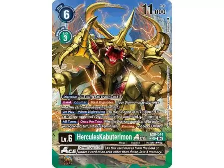 HerculesKabuterimon ACE (Super Rare) – EX08 Chain of Liberation | Carta DIGIMON en México