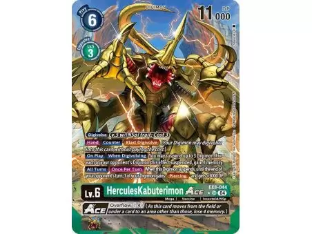 HerculesKabuterimon ACE (Super Rare) – EX08 Chain of Liberation | Carta DIGIMON en México