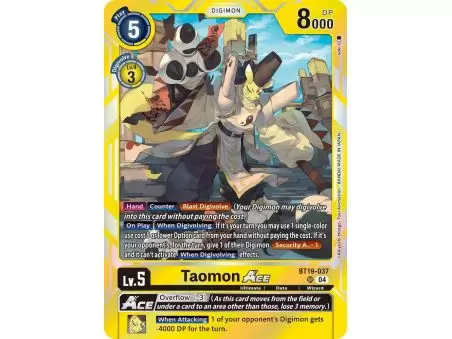 Taomon ACE (Super Rare) – BT19-20 Special Booster 2.5 | Carta DIGIMON en México