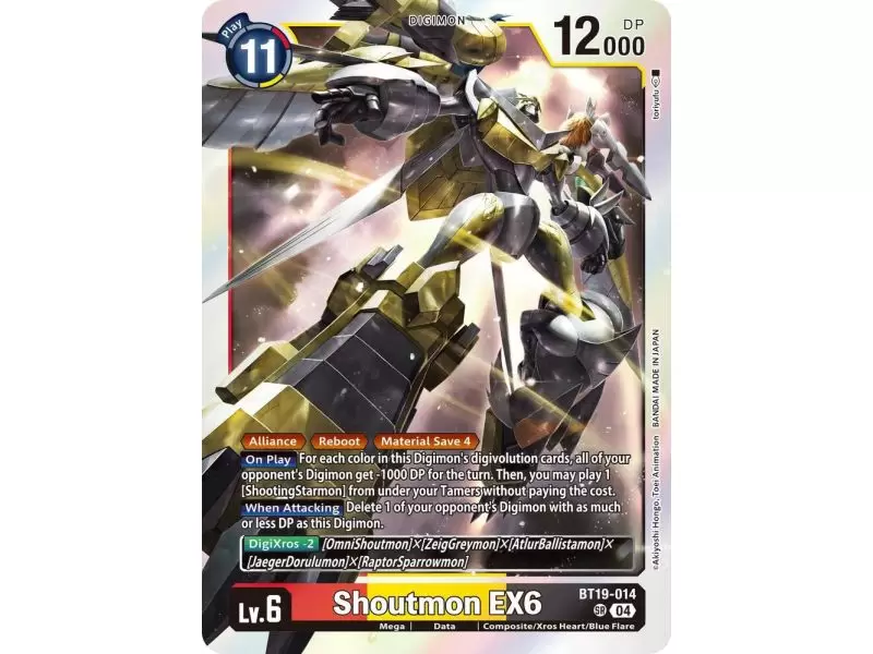 Shoutmon EX6 (Super Rare) – BT19-20 Special Booster 2.5 | Carta DIGIMON en México