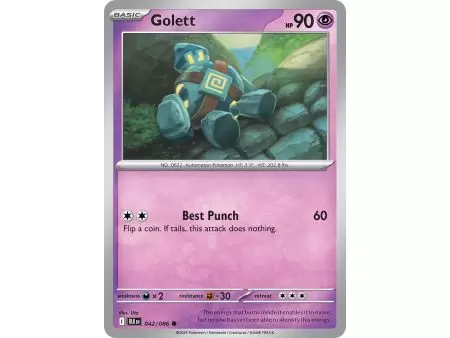 Golett (Common) – Black Bolt SV10.5 | Carta POKEMON en México