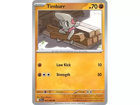 Timburr (Common) – Black Bolt SV10.5 | Carta POKEMON en México