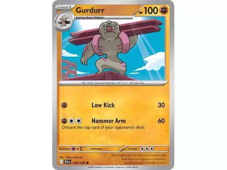 Gurdurr (Common) – Black Bolt SV10.5 | Carta POKEMON en México