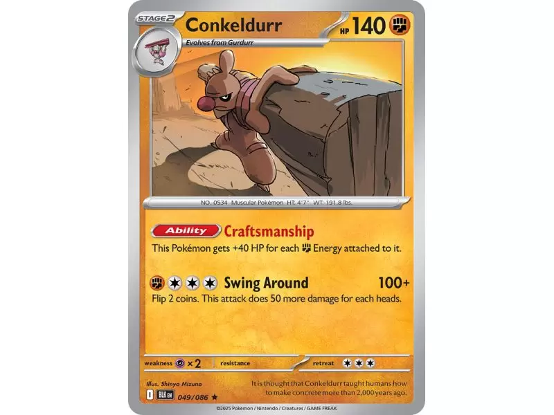 Conkeldurr (Rare Holofoil) – Black Bolt SV10.5 | Carta POKEMON en México