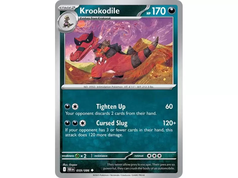 Krookodile (Uncommon) – Black Bolt SV10.5 | Carta POKEMON en México