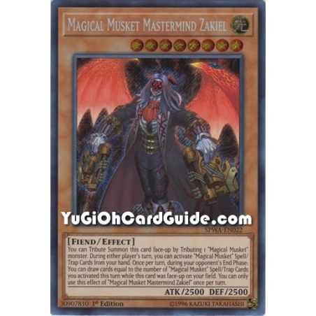 Magical Musket Mastermind Zakiel (Super Rare) – Spirit Warriors | Carta YUGIOH en México