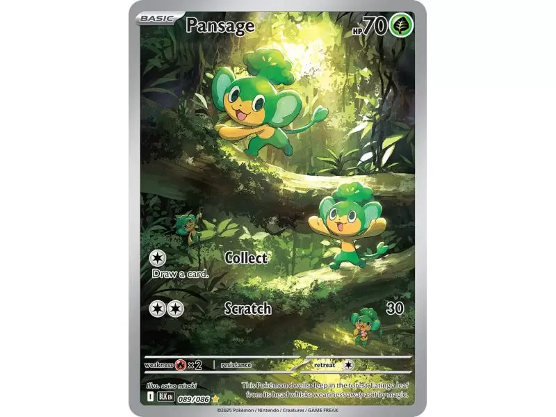 Pansage (Illustration Rare) – Black Bolt SV10.5 | Carta POKEMON en México
