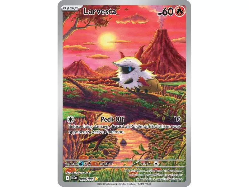 Larvesta (Illustration Rare) – Black Bolt SV10.5 | Carta POKEMON en México