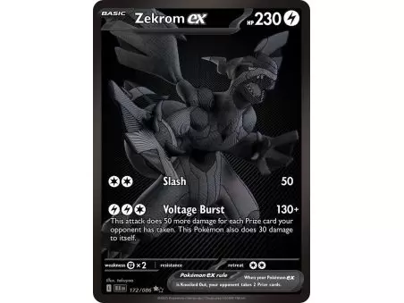 Zekrom ex (Black White Rare) – Black Bolt SV10.5 | Carta POKEMON en México