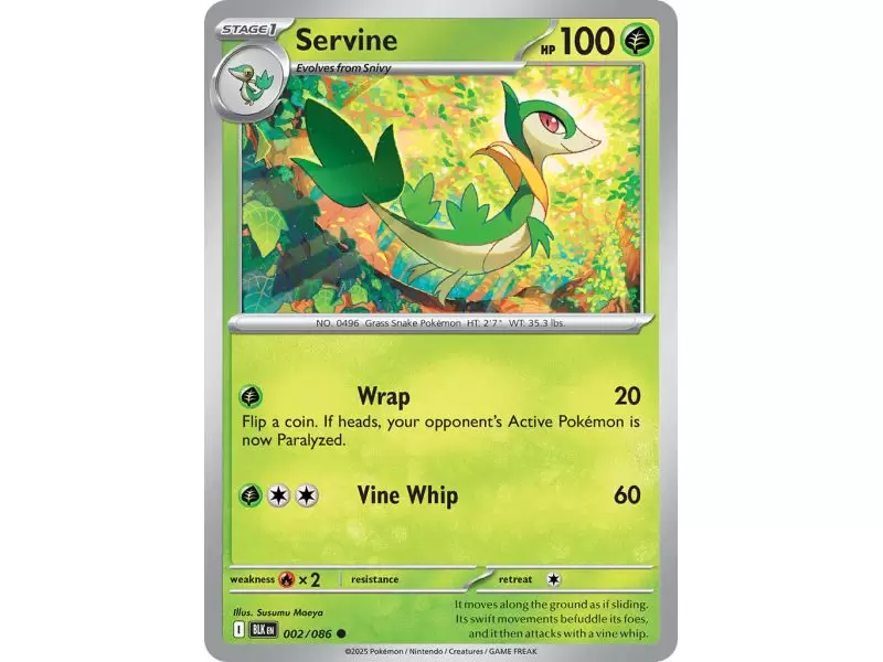 Servine (Common/Reverse Holofoil) – Black Bolt SV10.5 | Carta POKEMON en México