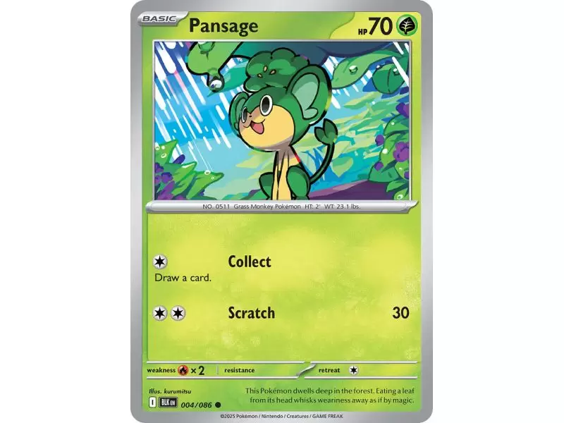 Pansage (Common/Reverse Holofoil) – Black Bolt SV10.5 | Carta POKEMON en México